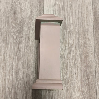 Farrington Wooden Mantel Clock Pink Roman Numerals Quartz Shabby Chic