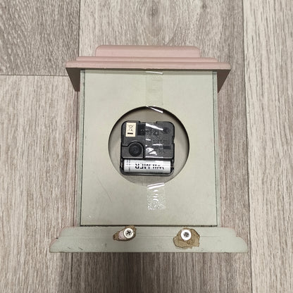 Farrington Wooden Mantel Clock Pink Roman Numerals Quartz Shabby Chic