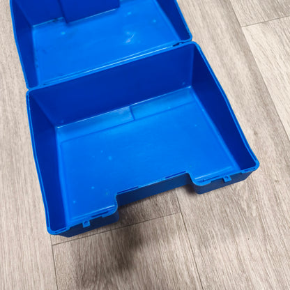 Vintage Thermos Roughneck Peanuts Snoopy Charlie Brown Blue Plastic Lunch Box