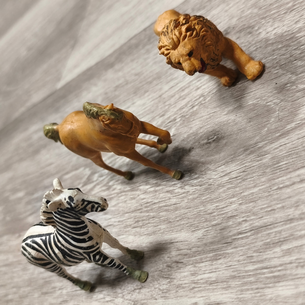Vintage Britains Ltd Plastic Animal Figures Lot Lion Zebra Horse 1970s England
