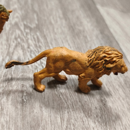 Vintage Britains Ltd Plastic Animal Figures Lot Lion Zebra Horse 1970s England