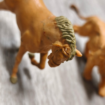 Vintage Britains Ltd Plastic Animal Figures Lot Lion Zebra Horse 1970s England
