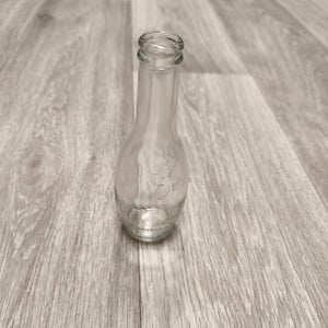 Vintage Clear Glass Embossed Bottle The Spirit Enhancer Collectible Display Glass