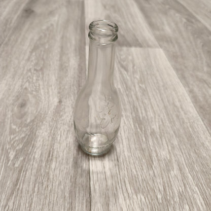 Vintage Clear Glass Embossed Bottle The Spirit Enhancer Collectible Display Glass