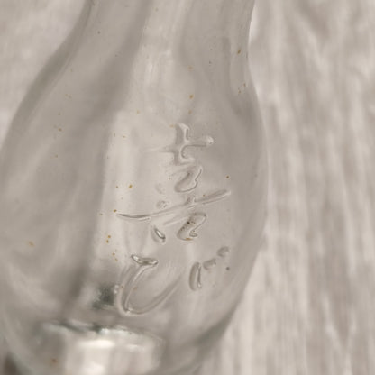 Vintage Clear Glass Embossed Bottle The Spirit Enhancer Collectible Display Glass