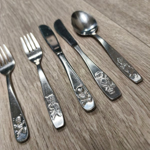 Viners Stainless Steel Korea Children Vintage Cutlery Flatware Set Teddy Bear
