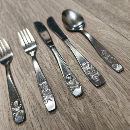 Viners Stainless Steel Korea Children Vintage Cutlery Flatware Set Teddy Bear
