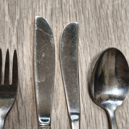 Viners Stainless Steel Korea Children Vintage Cutlery Flatware Set Teddy Bear
