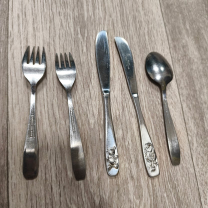 Viners Stainless Steel Korea Children Vintage Cutlery Flatware Set Teddy Bear