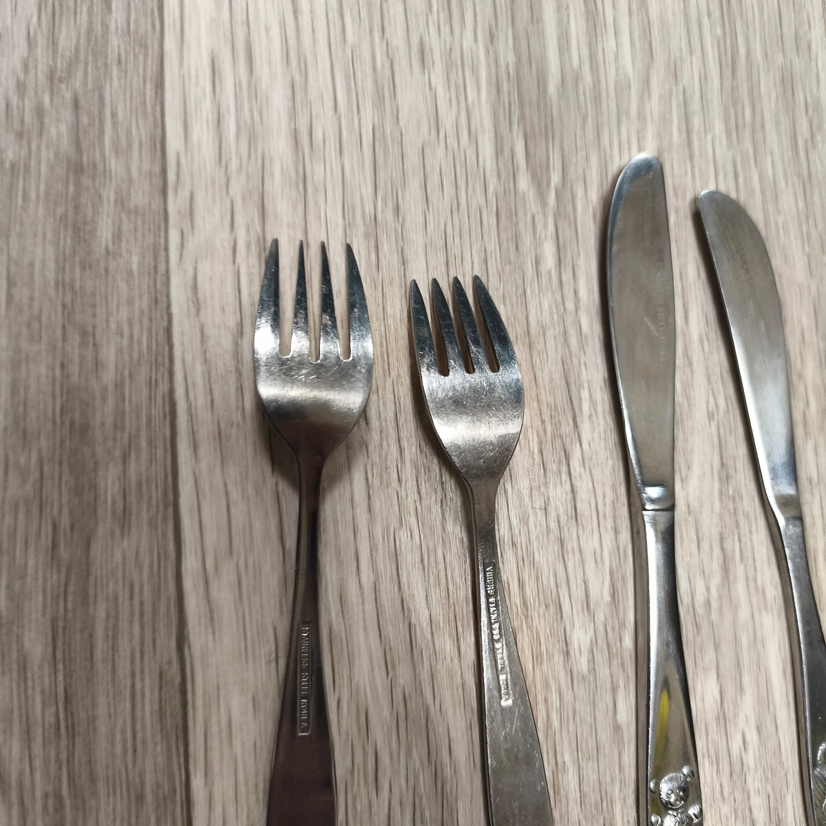 Viners Stainless Steel Korea Children Vintage Cutlery Flatware Set Teddy Bear