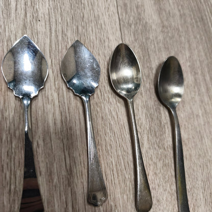 Set of 5 Vintage Stainless Steel Spoons Grapefruit Teaspoons Firth Staybrite Viners