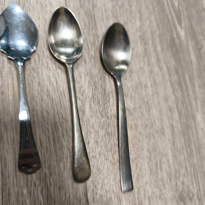 Set of 5 Vintage Stainless Steel Spoons Grapefruit Teaspoons Firth Staybrite Viners