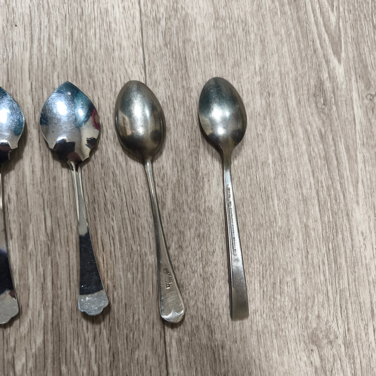 Set of 5 Vintage Stainless Steel Spoons Grapefruit Teaspoons Firth Staybrite Viners