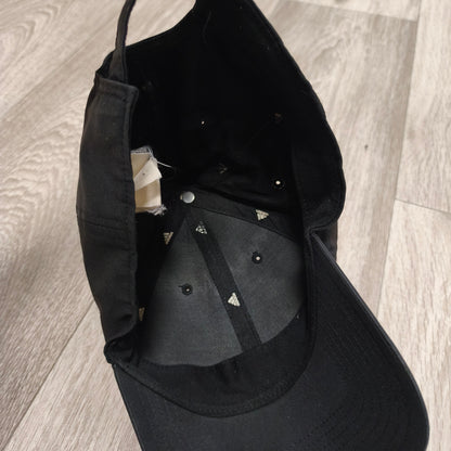 Adidas Mens Black Baseball Cap Hat Embroidered Logo Adjustable Strapback Sport
