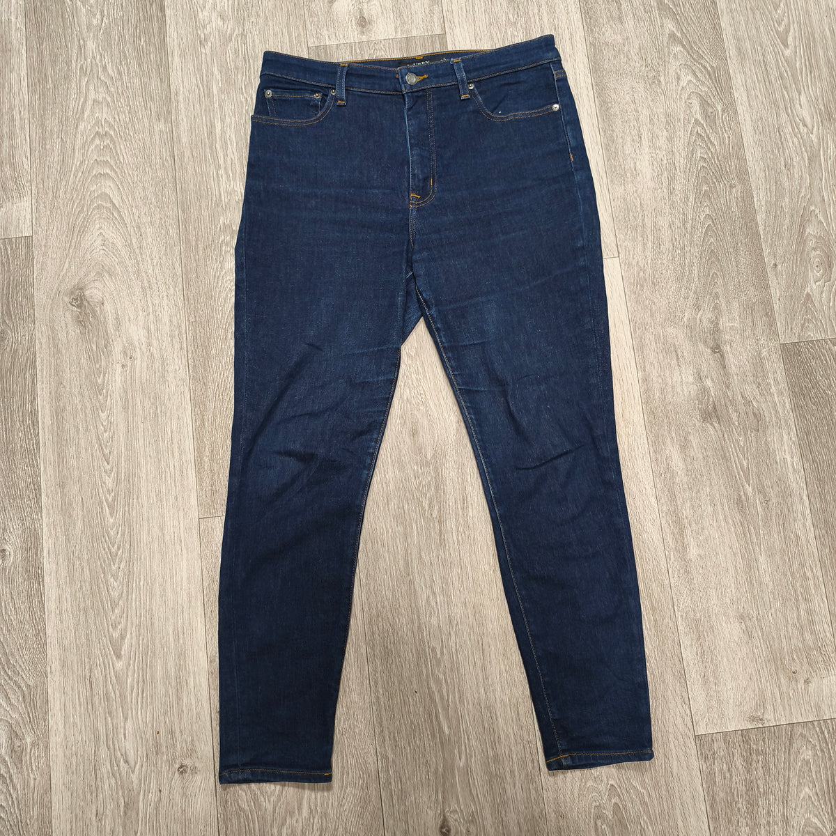 Lauren Ralph Lauren Women's Dark Wash Blue Denim Stretch Jeans Size 10