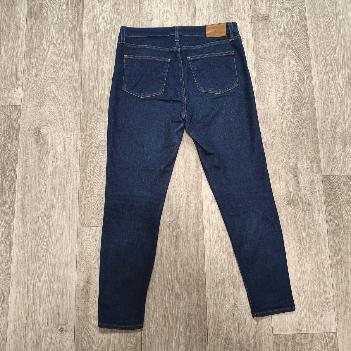Lauren Ralph Lauren Women's Dark Wash Blue Denim Stretch Jeans Size 10