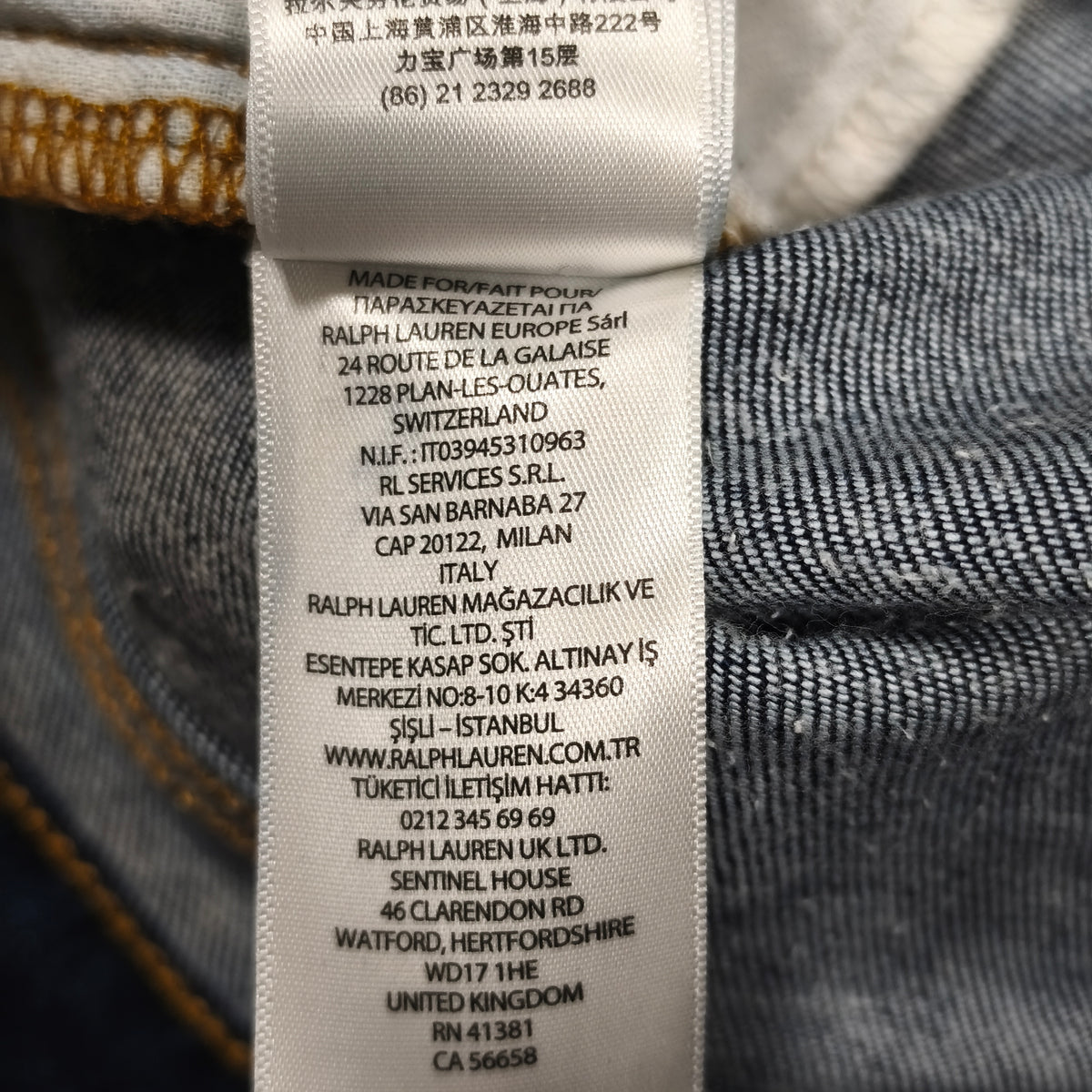 Lauren Ralph Lauren Women's Dark Wash Blue Denim Stretch Jeans Size 10