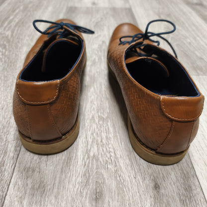 IOUASSU Trade Mens Derby Shoes Size EU 42 Brown Textured Lace Up Casual Oxfords