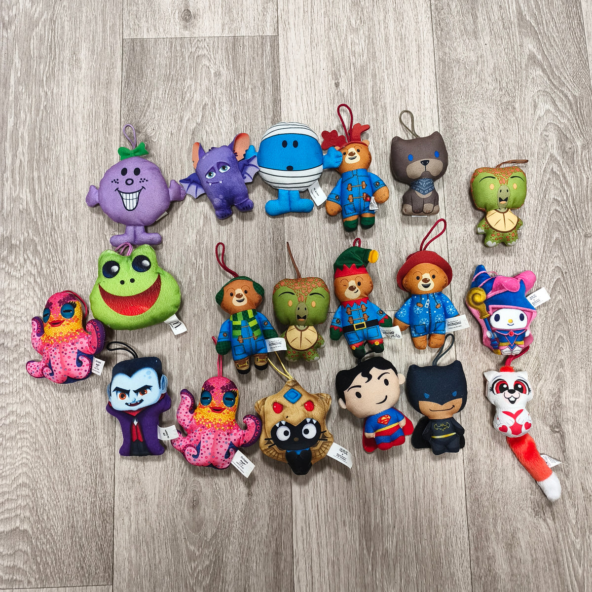 McDonald's Happy Meal Plush Toys Job Lot Plushies Clips Paddington DC Sanrio