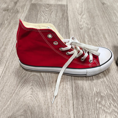 LUCKY-Z Red Canvas High Top Sneakers Shoes Lace Up Size EU 41