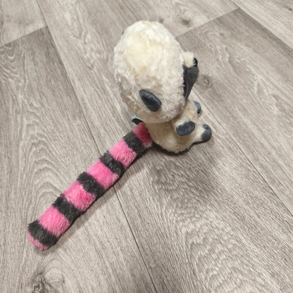 YooHoo & Friends Lemur Plush Big Eyes Long Striped Tail Heart Plush Toy
