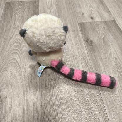 YooHoo & Friends Lemur Plush Big Eyes Long Striped Tail Heart Plush Toy