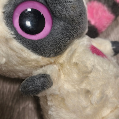YooHoo & Friends Lemur Plush Big Eyes Long Striped Tail Heart Plush Toy