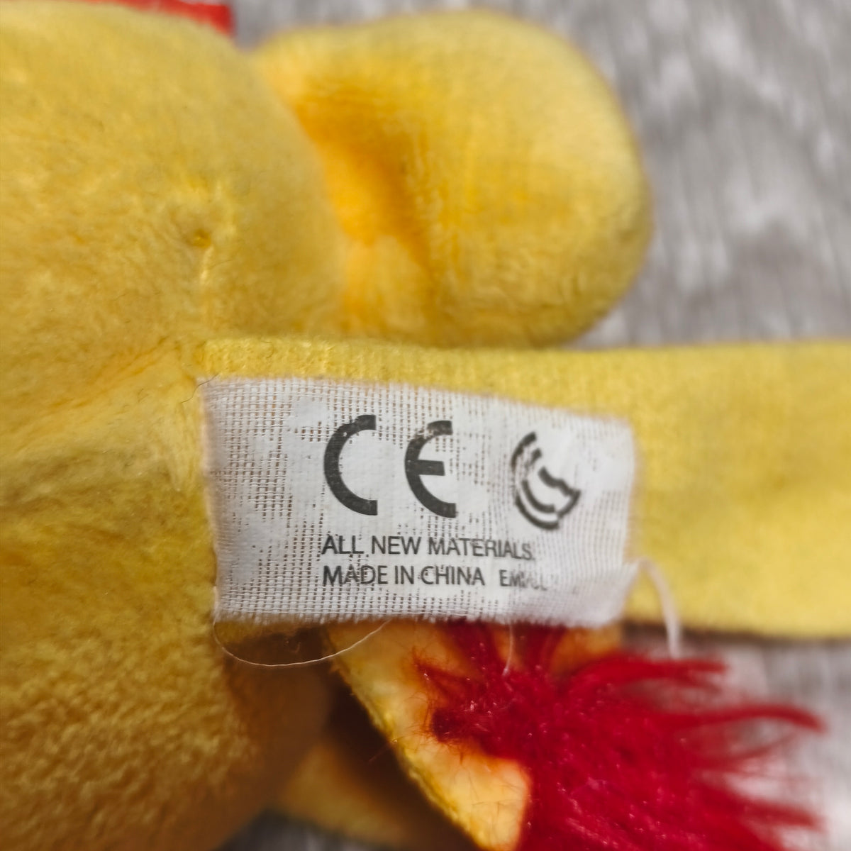 Emirates Airline Fly With Me Lion Plush Wristband Toy Yellow Red Stuffed Animal