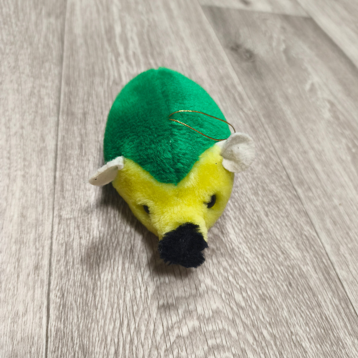 Plush Hedgehog Animal Ornament Green Yellow Small Hanging Soft Toy Mascot Cute