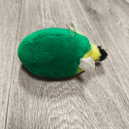 Plush Hedgehog Animal Ornament Green Yellow Small Hanging Soft Toy Mascot Cute