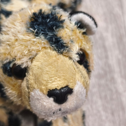 Plush Leopard Cheetah Spotted Wild Cat Bean Bag Plushie Soft Stuffed Animal Toy