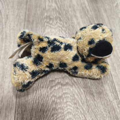Plush Leopard Cheetah Spotted Wild Cat Bean Bag Plushie Soft Stuffed Animal Toy
