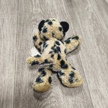 Plush Leopard Cheetah Spotted Wild Cat Bean Bag Plushie Soft Stuffed Animal Toy