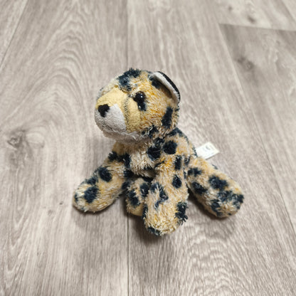 Plush Leopard Cheetah Spotted Wild Cat Bean Bag Plushie Soft Stuffed Animal Toy