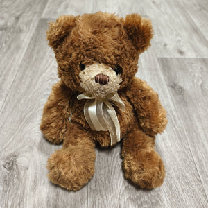 Keel Toys Plush Teddy Bear Brown Soft Stuffed Animal Toy Neck Ribbon Bow Plushie