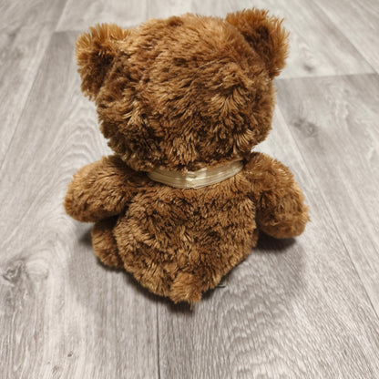 Keel Toys Plush Teddy Bear Brown Soft Stuffed Animal Toy Neck Ribbon Bow Plushie