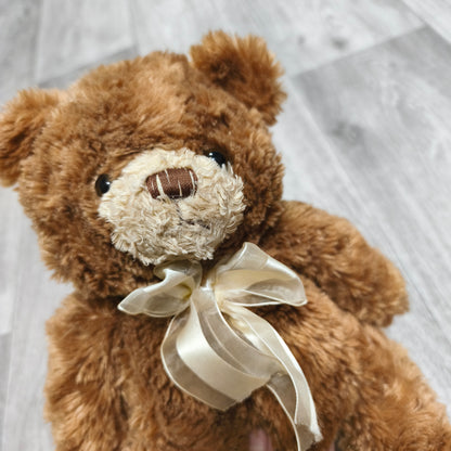 Keel Toys Plush Teddy Bear Brown Soft Stuffed Animal Toy Neck Ribbon Bow Plushie