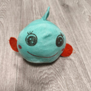 Blue Fish Plush Toy Round Cute Soft Stuffed Animal Toy All Things Nice Ltd