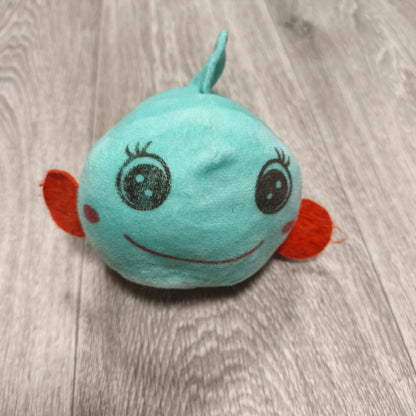 Blue Fish Plush Toy Round Cute Soft Stuffed Animal Toy All Things Nice Ltd