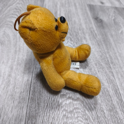 Vagn Godthaab Plush Yellow Teddy Bear Hanging String Soft Toy Item No. 6932A