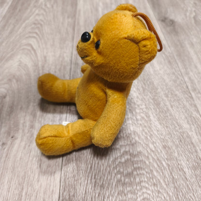 Vagn Godthaab Plush Yellow Teddy Bear Hanging String Soft Toy Item No. 6932A