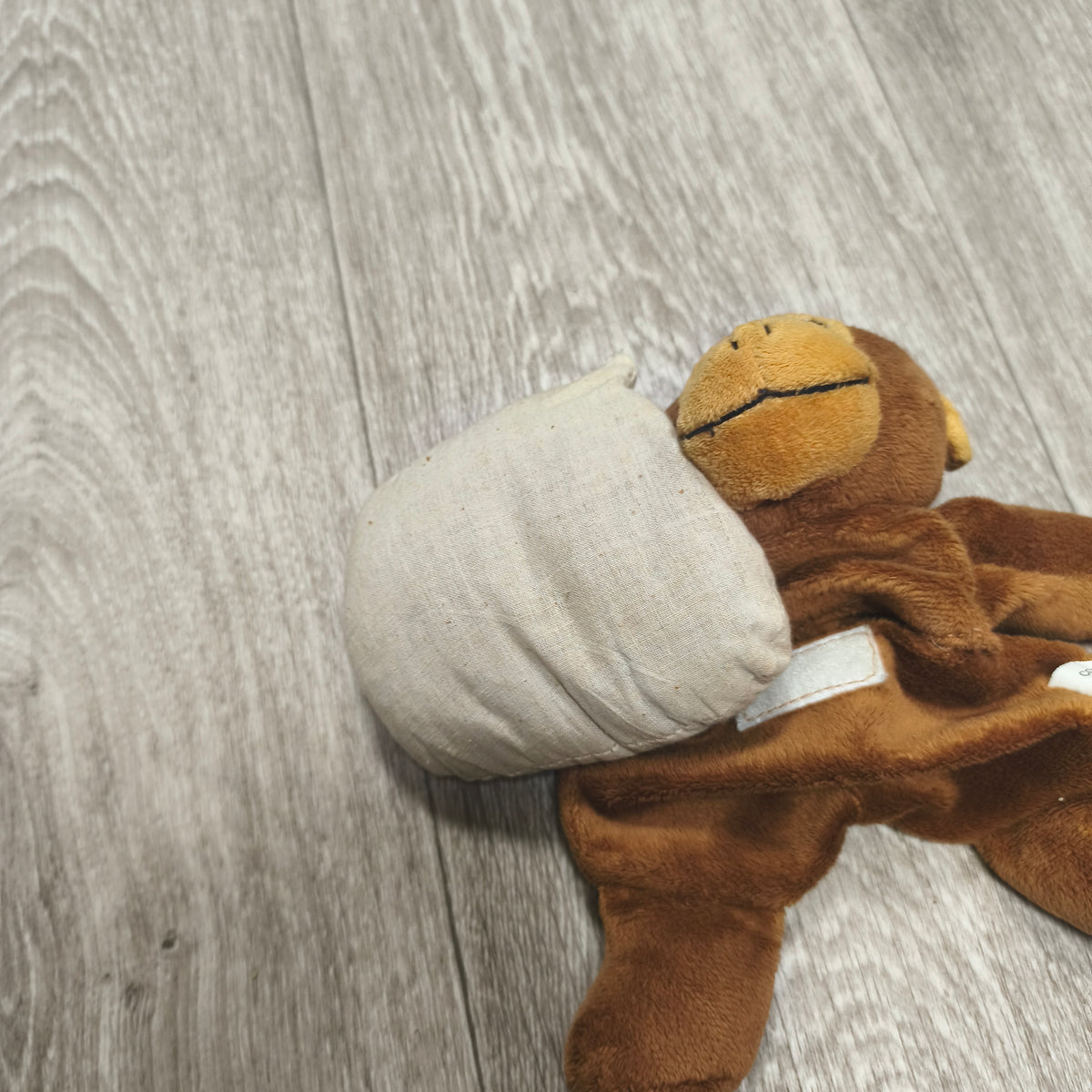 Plush Monkey Cherry Pit Microwavable Heating Pad Stuffed Animal Toy Brown