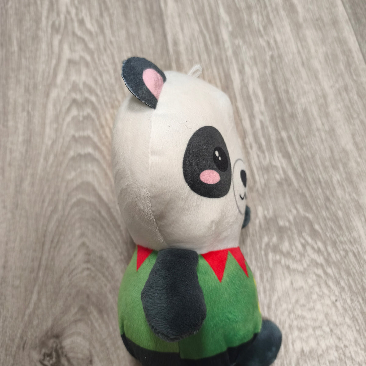 HBL Cute Panda Bear Elf Christmas Costume Plush Stuffed Animal Toy White Green