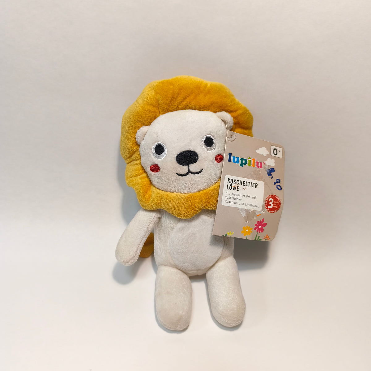 Lupilu Plush Lion Soft Toy Yellow Mane White Stuffed Animal Tag NWT IAN 427267