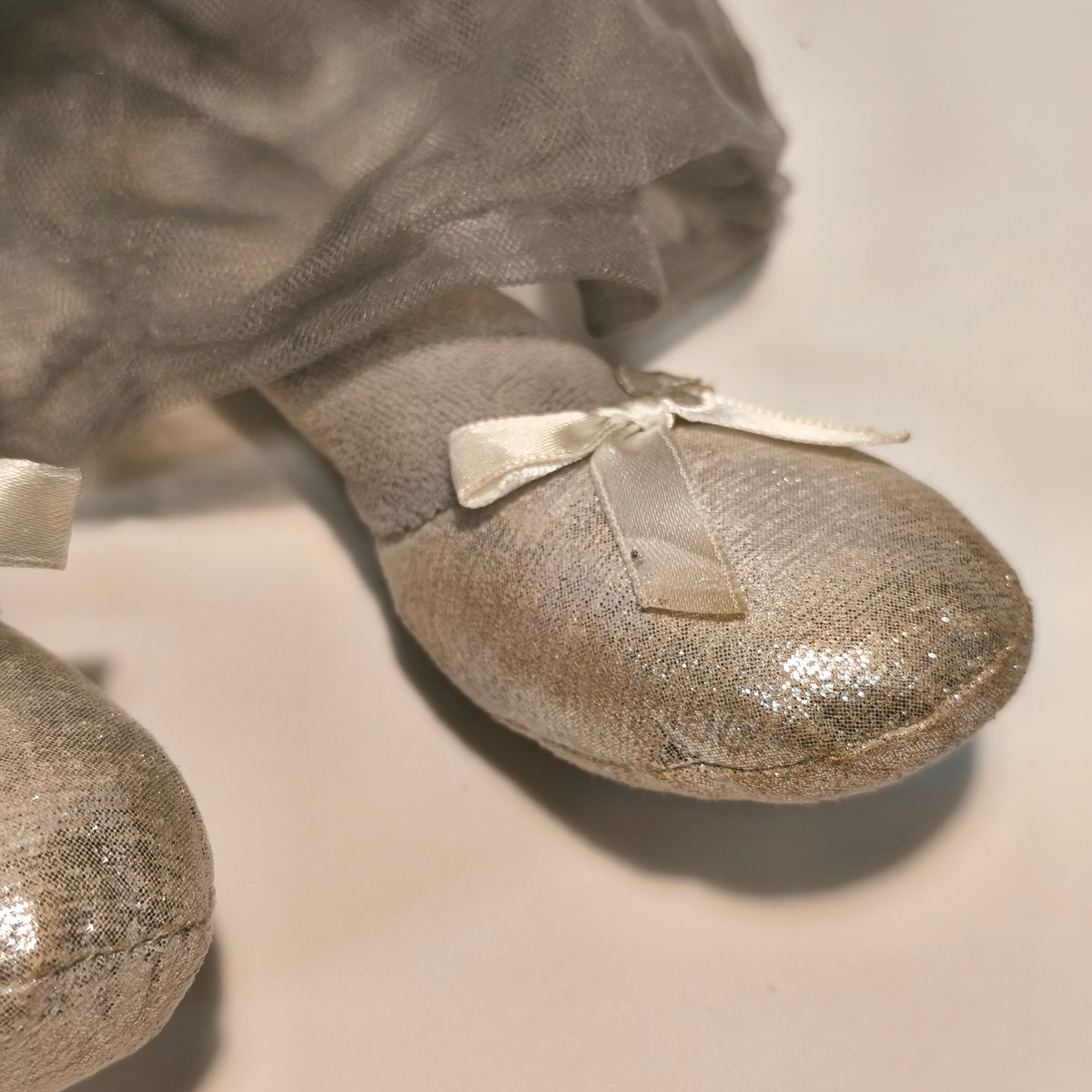 Plush Ballerina Mouse Stuffed Animal Toy Grey Tulle Tutu Dress Star Shoes