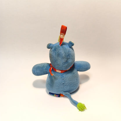 Lupilu Blue Rhino Rhinoceros Plush Stuffed Animal Baby Toy Yellow Horn Tail