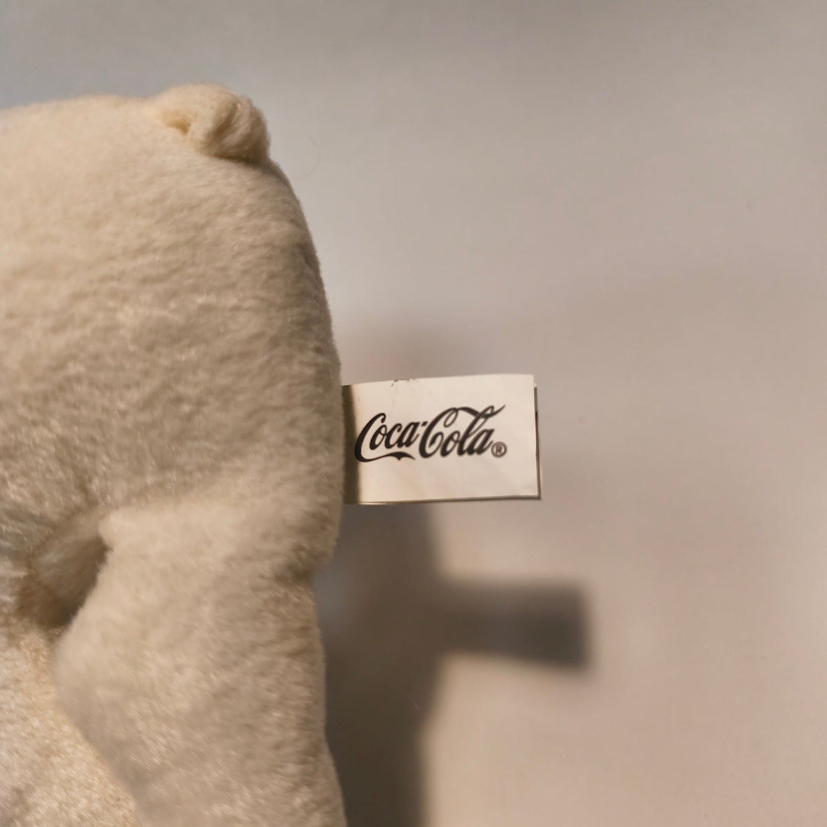 Coca-Cola Vintage Plush Polar Bear White Stuffed Toy Red Scarf Mascot Beanie
