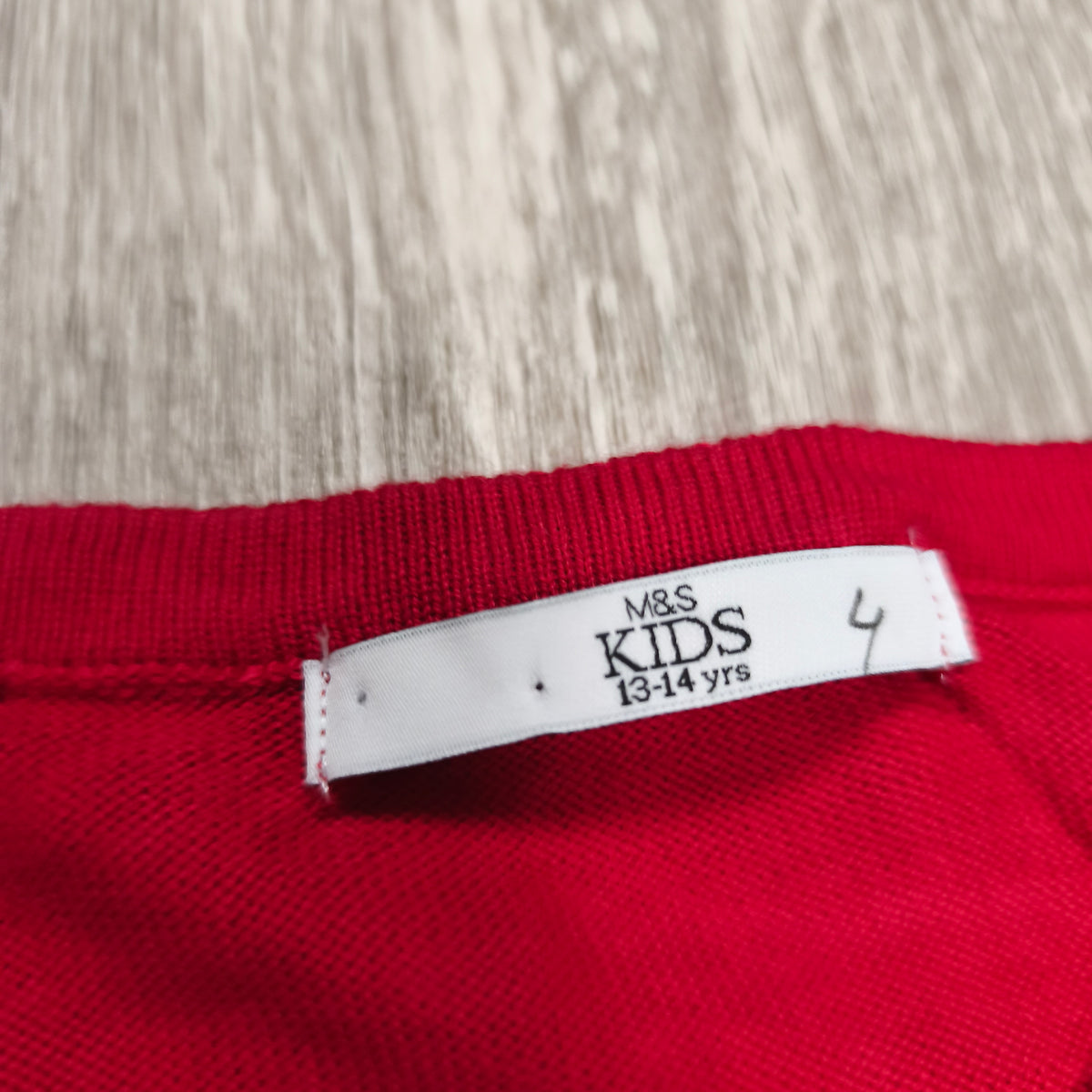 M&S Kids Girls Red Star Embellished Button Cardigan Sweater Age 13-14 Yrs 164 cm