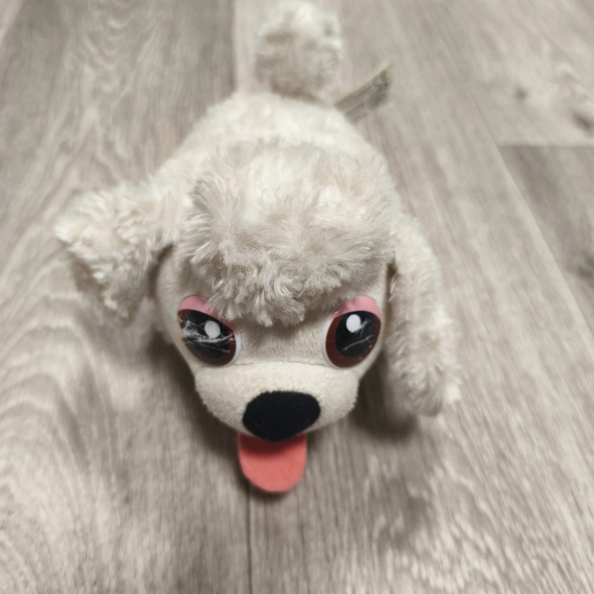 Spin Master Chubby Puppies & Friends White Poodle Plush Dog Zipper Belly Toy