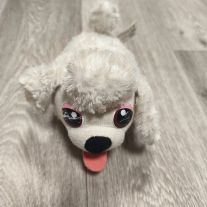 Spin Master Chubby Puppies & Friends White Poodle Plush Dog Zipper Belly Toy